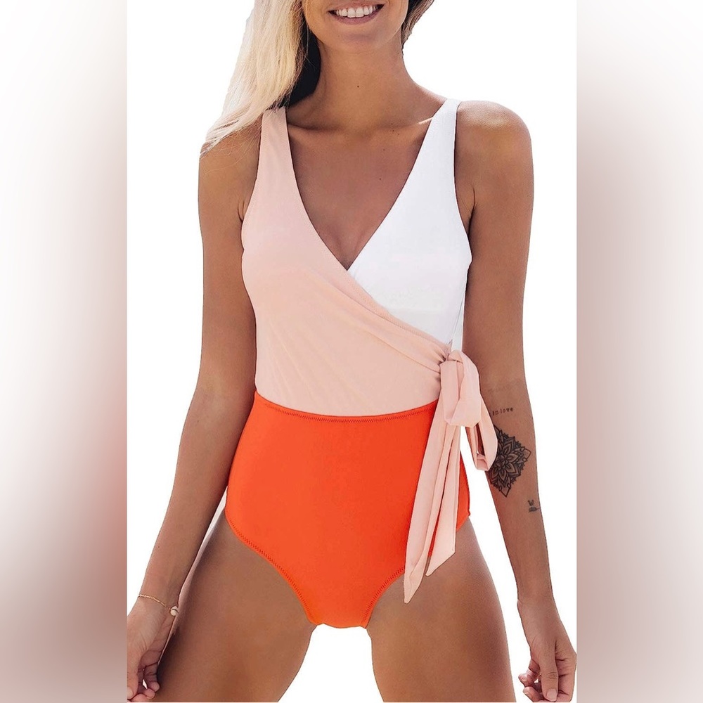 CUPSHE Wrap One Piece Swimsuit Size XL